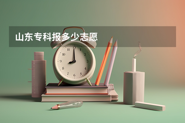 山东专科报多少志愿