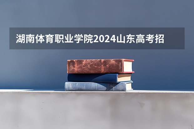 湖南体育职业学院2024山东高考招生计划介绍