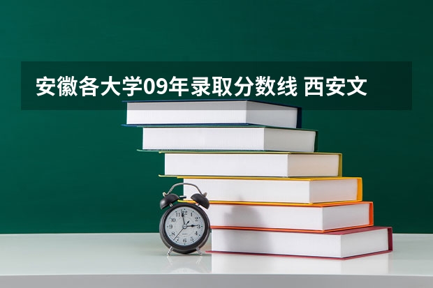 安徽各大学09年录取分数线 西安文理学院录取分数线