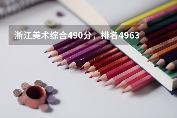 浙江美术综合490分，排名4963（美术综合，文化+美术）能上什么学校？