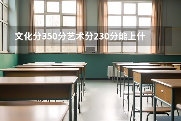 文化分350分艺术分230分能上什么本科大学
