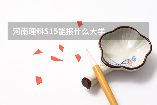 河南理科515能报什么大学