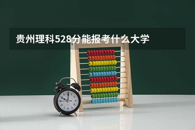 贵州理科528分能报考什么大学