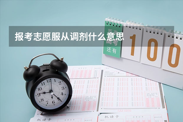 报考志愿服从调剂什么意思