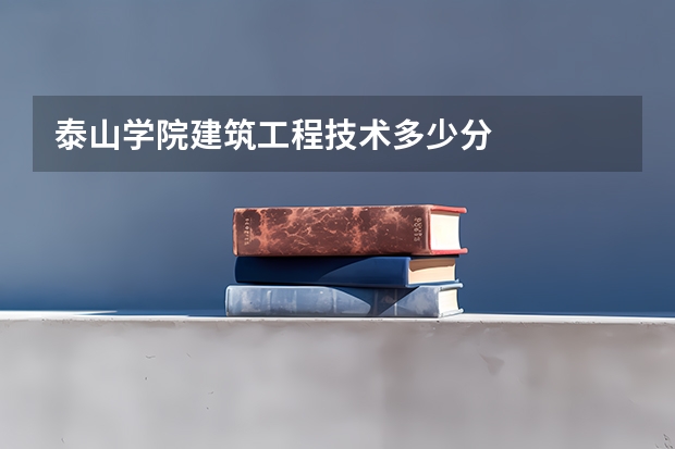 泰山学院建筑工程技术多少分