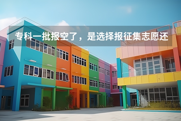 专科一批报空了，是选择报征集志愿还是面向本市招生的专科三批呢