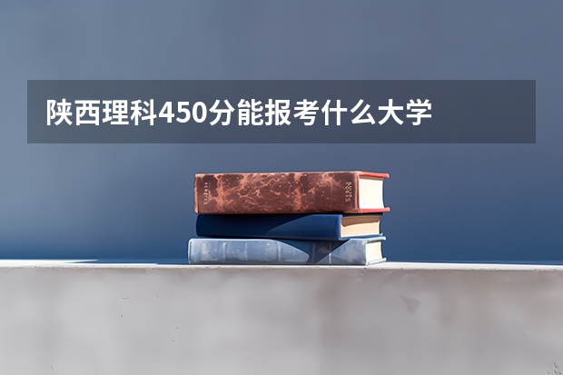 陕西理科450分能报考什么大学
