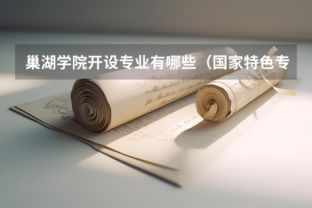巢湖学院开设专业有哪些（国家特色专业）