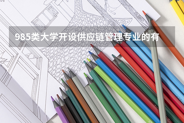 985类大学开设供应链管理专业的有哪些