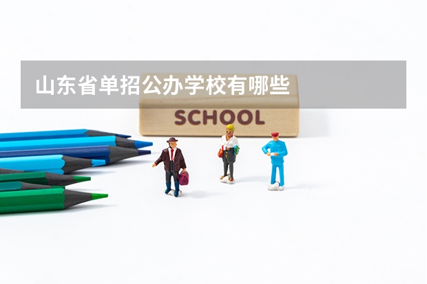 山东省单招公办学校有哪些