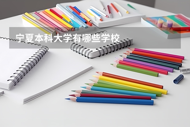 宁夏本科大学有哪些学校