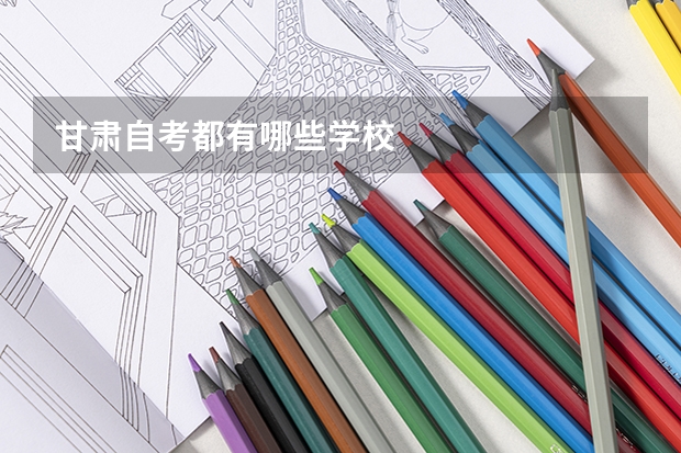 甘肃自考都有哪些学校