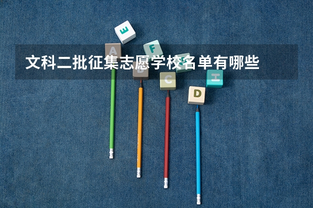 文科二批征集志愿学校名单有哪些
