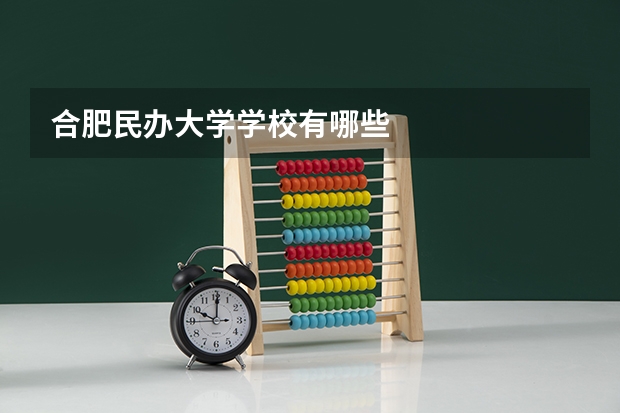 合肥民办大学学校有哪些