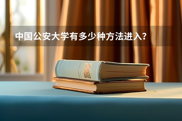 中国公安大学有多少种方法进入？