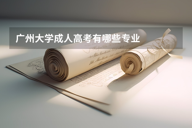 广州大学成人高考有哪些专业