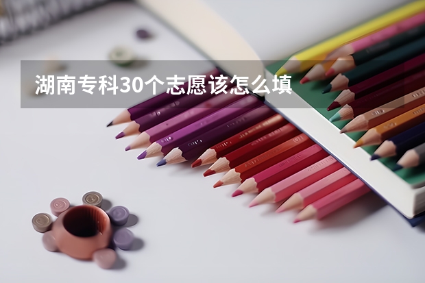 湖南专科30个志愿该怎么填